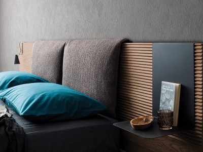 Cama con cabezal con cojines Zen Bold Notte con arcón Devina Nais - 3