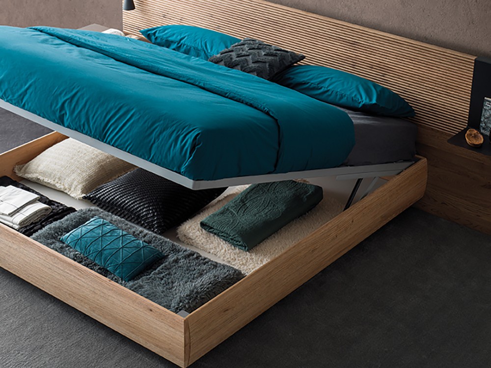 Cama con cabezal con cojines Zen Bold Notte con arcón Devina Nais - 2