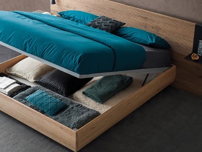 Cama con cabezal con cojines Zen Bold Notte con arcón Devina Nais - 2