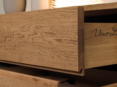 Cajonera de roble matérico Groove notte de Devina Nais - 2