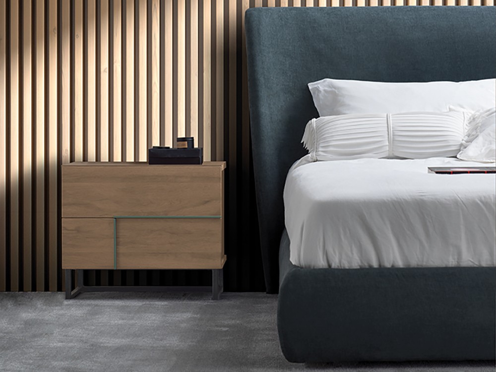 Mesita de noche de Roble matérico Nova de Devina Nais - 3