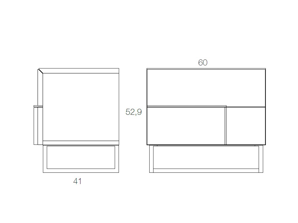 Mesita de noche de Roble matérico Nova de Devina Nais - 4