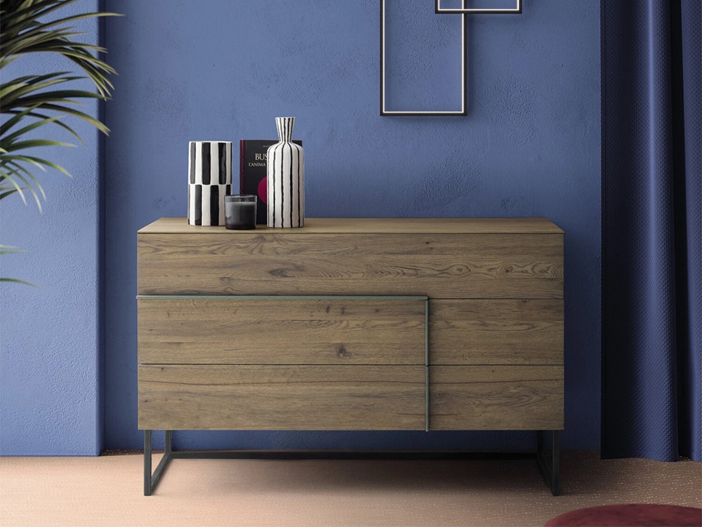 Cómoda de roble matérico Nova Devina Nais - 1