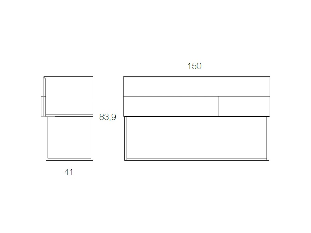 Cómoda dos cajones de roble matérico Nova Devina Nais - 4
