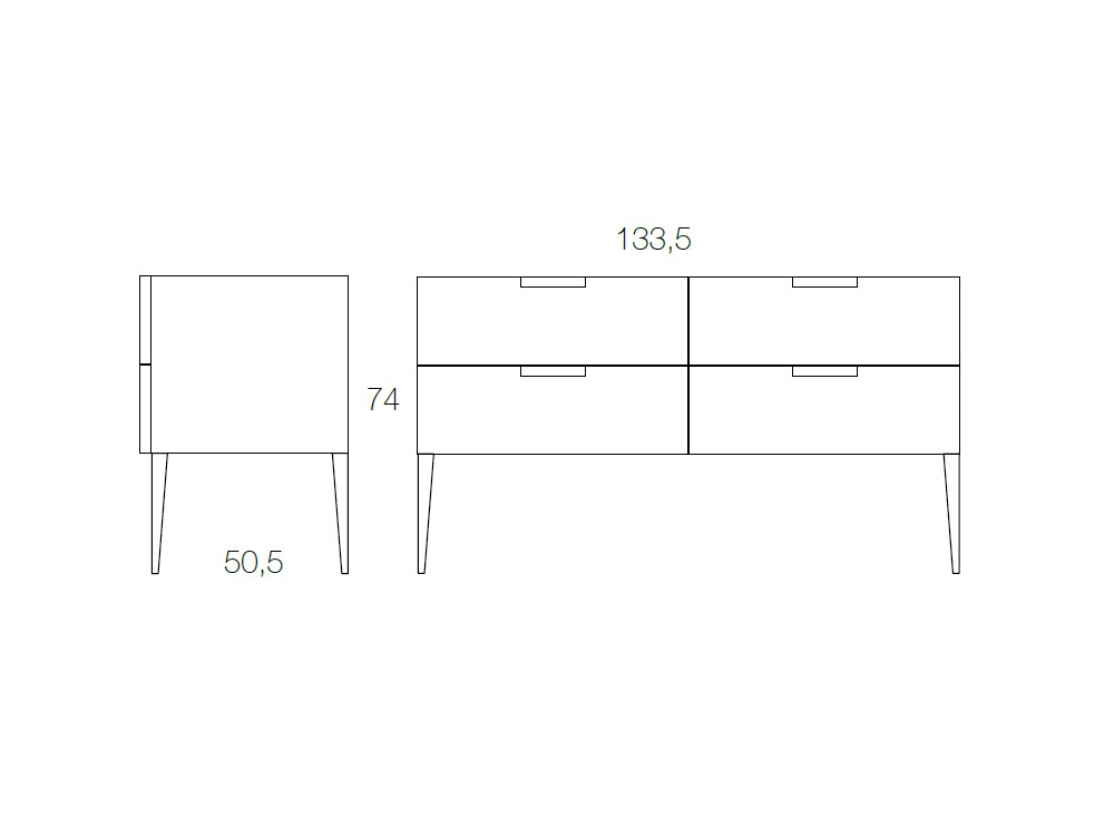 Cómoda de madera de roble Zero.16 Devina Nais - 6