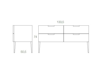 Cómoda de madera de roble Zero.16 Devina Nais - 6