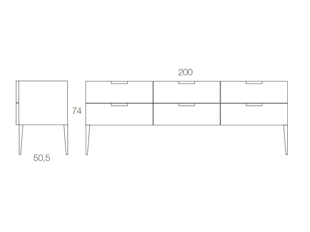 Cómoda de madera de roble Zero.16 Devina Nais - 6