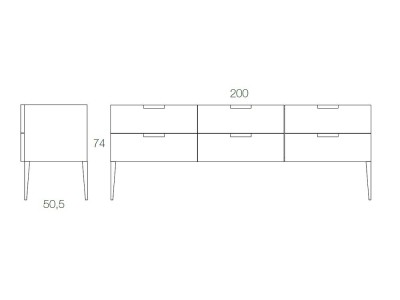 Cómoda de madera de roble Zero.16 Devina Nais - 6