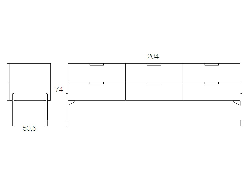 Cómoda de roble Zero.16 elegance notte Devina Nais - 4