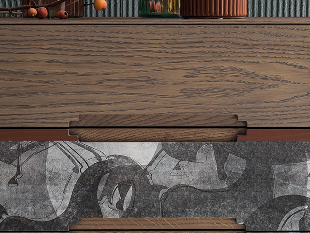 Cómoda de roble Icon's MD104 notte Devina Nais - 2