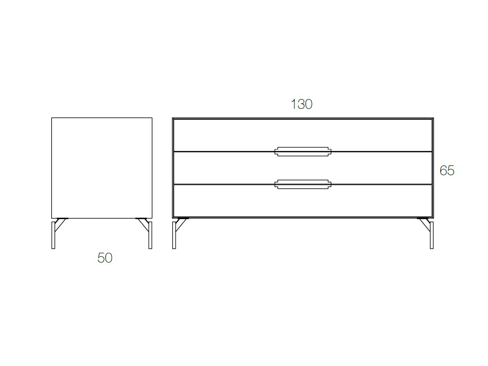 Cómoda de roble Icon's MD104 notte Devina Nais - 5