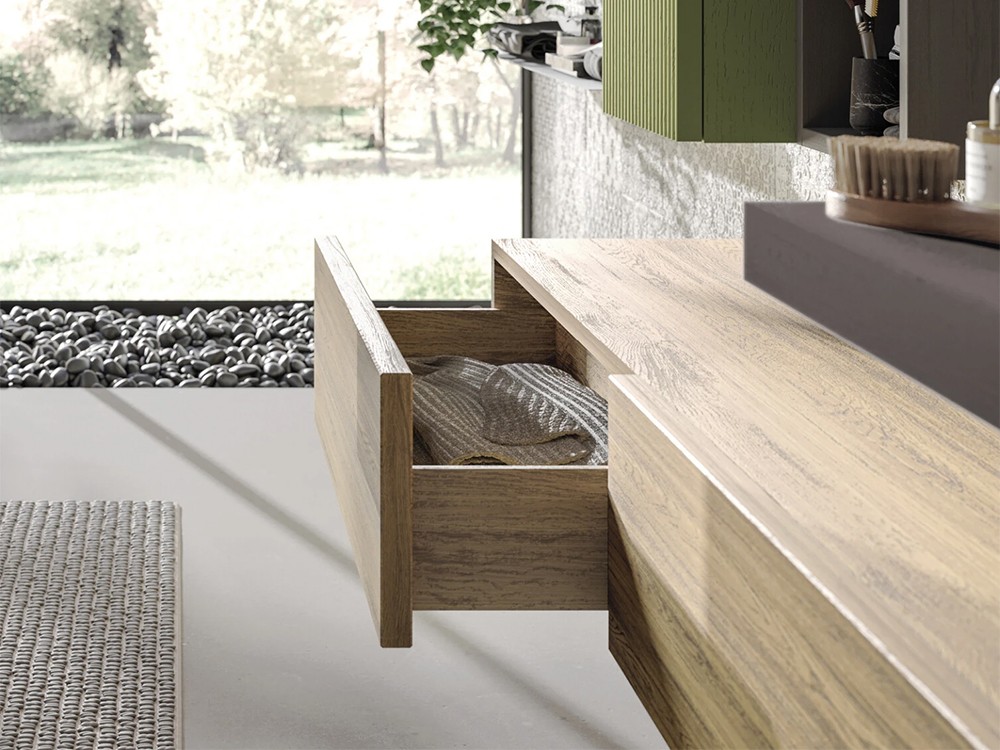 Mueble de baño suspendido de roble B11 Devina Nais - 3