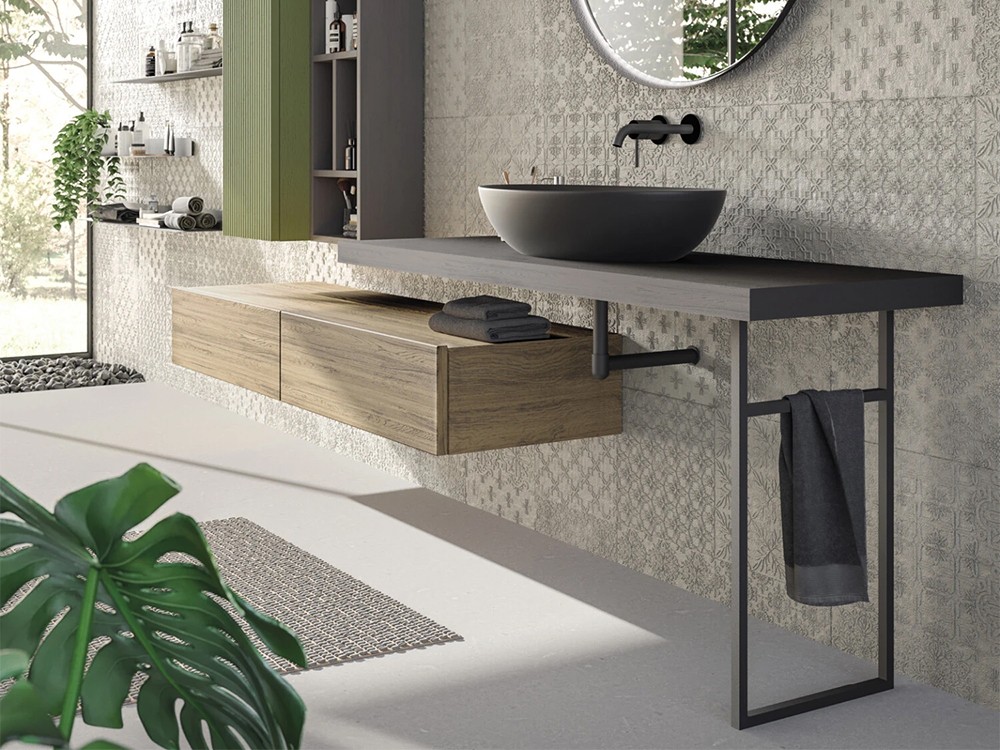 Mueble de baño suspendido de roble B11 Devina Nais - 4