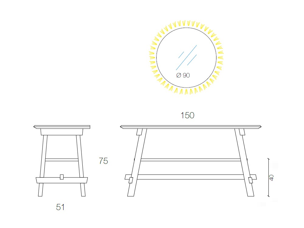 Composición de baño de madera maciza Arkitect Nettuno Devina Nais