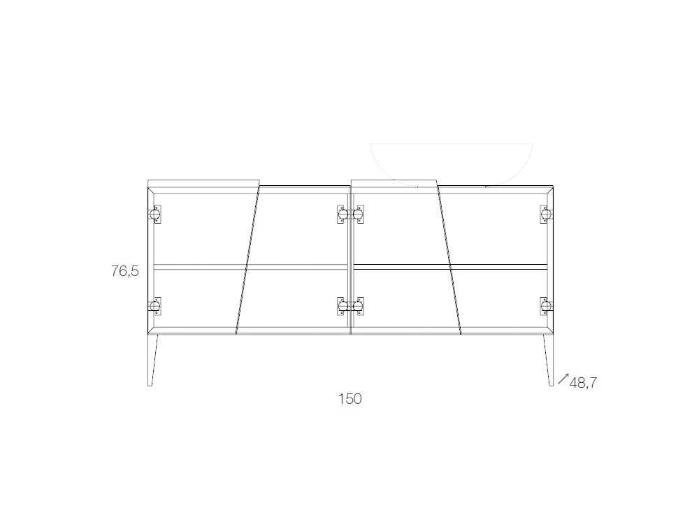 Mueble de baño de roble Zero.16 Devina Nais - 5