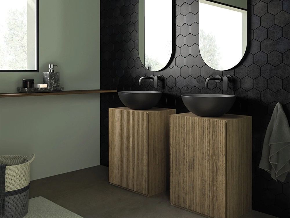 Mueble de baño de roble Tower Devina Nais - 5