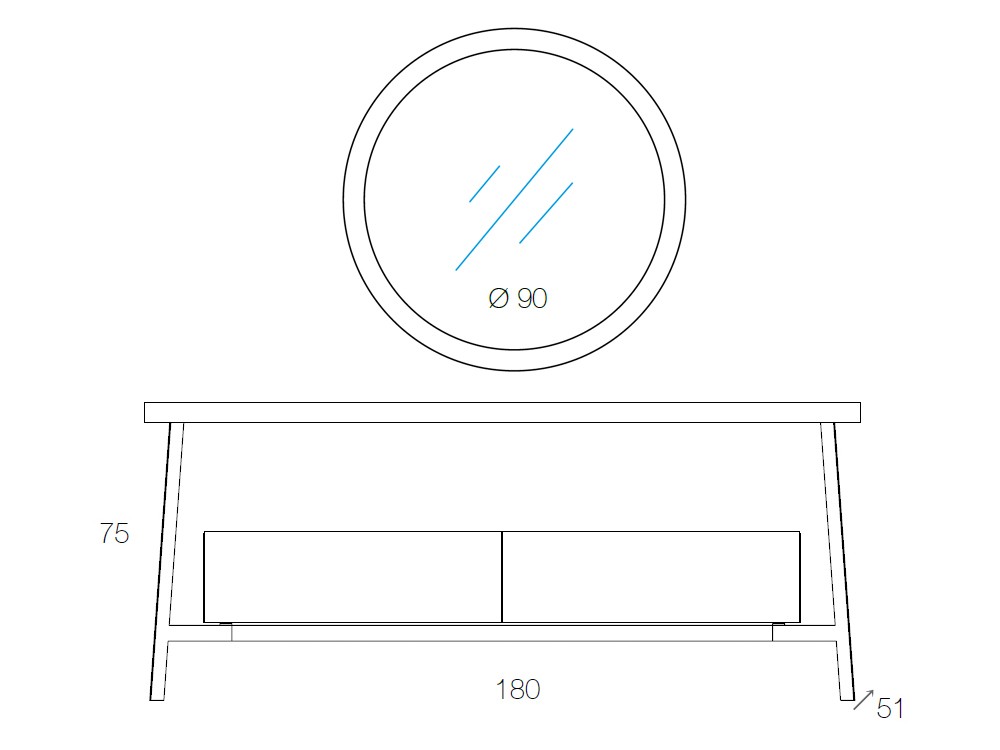 Mueble de baño de roble Liberty Devina Nais - 13