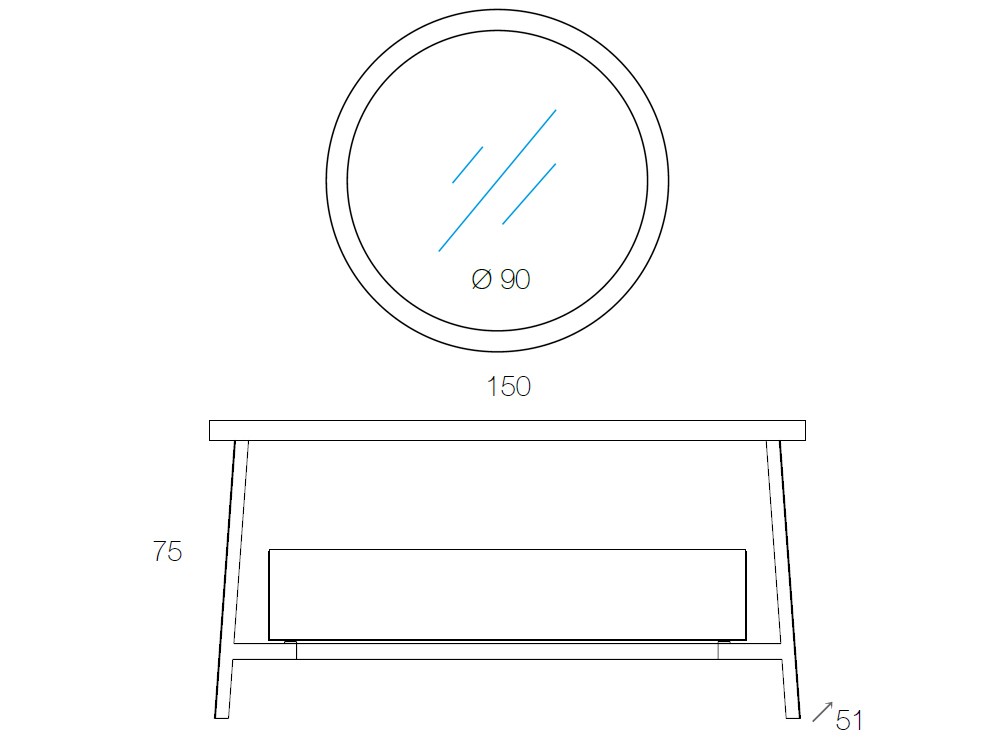 Mueble de baño de roble Liberty Devina Nais - 12