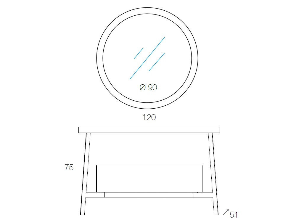 Mueble de baño de roble Liberty Devina Nais - 11