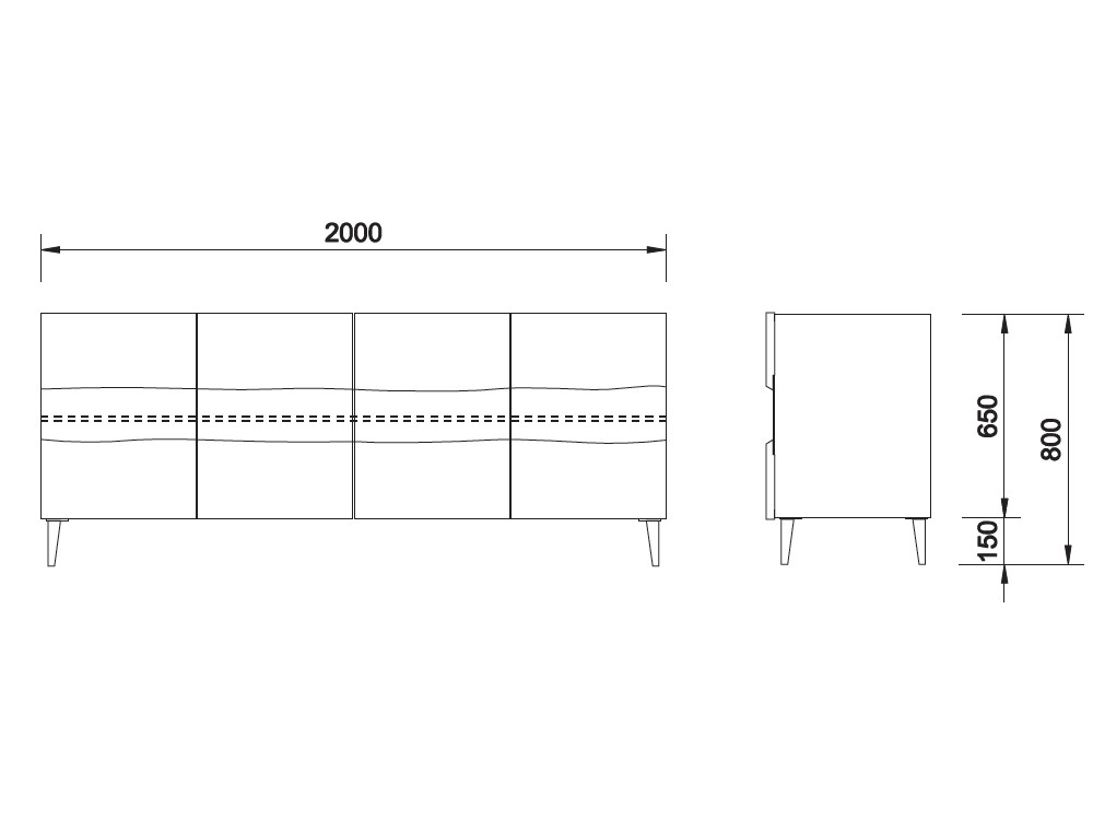 Aparador de madera de roble y hierro Iron Twins Zero.16 Devina Nais - 5