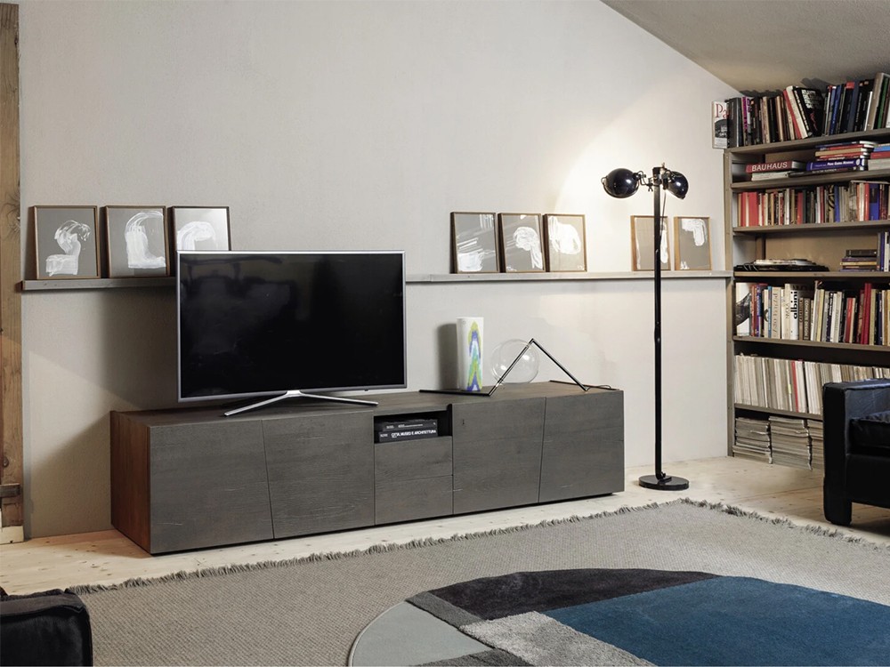 Mueble para tv de madera de roble Unika Devina Nais - 3