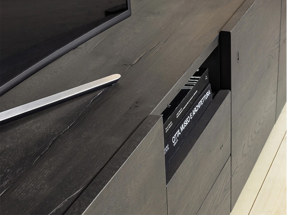 Mueble para tv de madera de roble Unika Devina Nais - 4