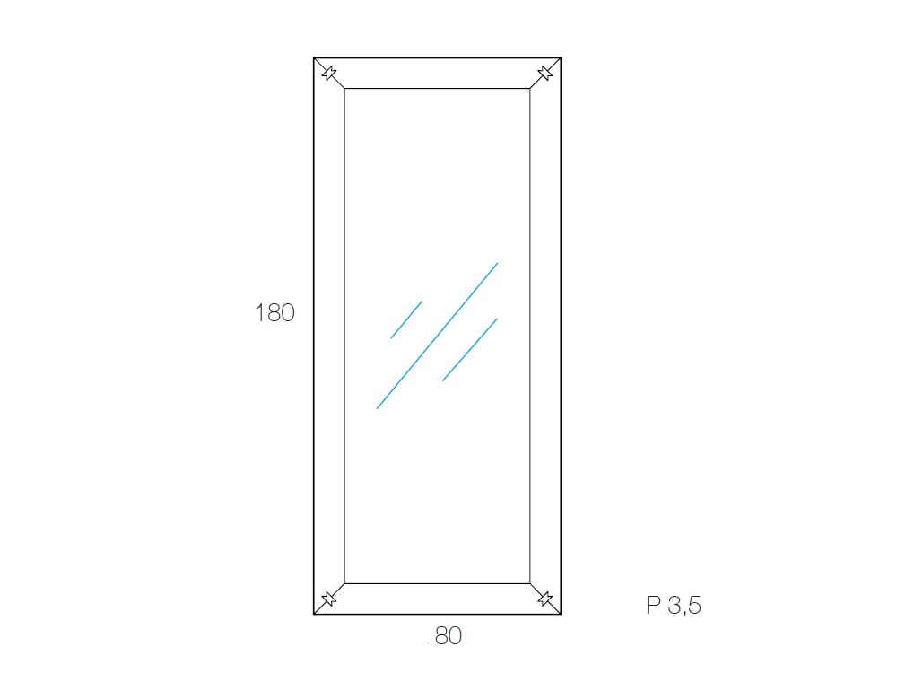 Espejo de cuerpo entero con marco de madera Elephant Devina Nais - 3