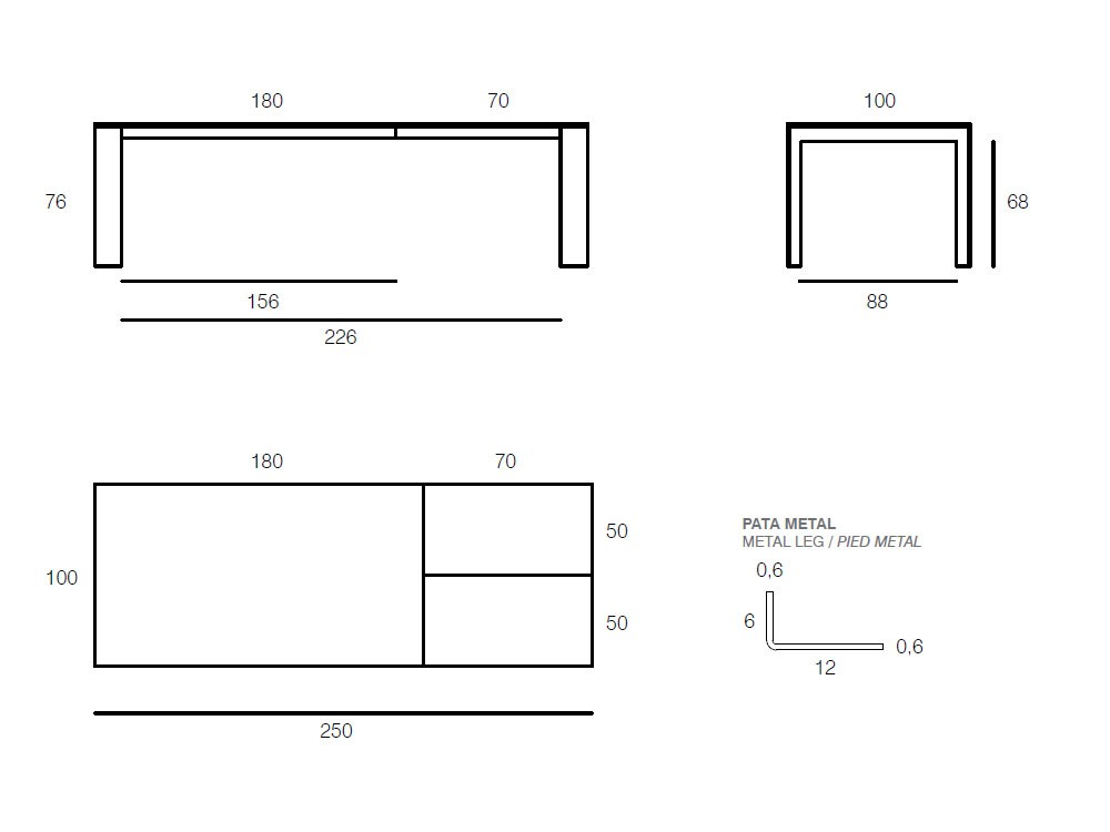 Mesa extensible Arch Wood con sobre en chapa natural Vive - 10