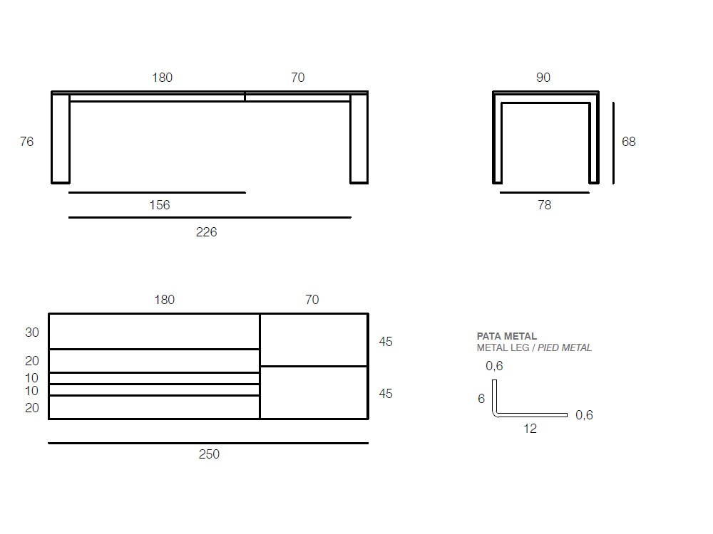 Mesa extensible Arch Cristal Lines de Vive - 6