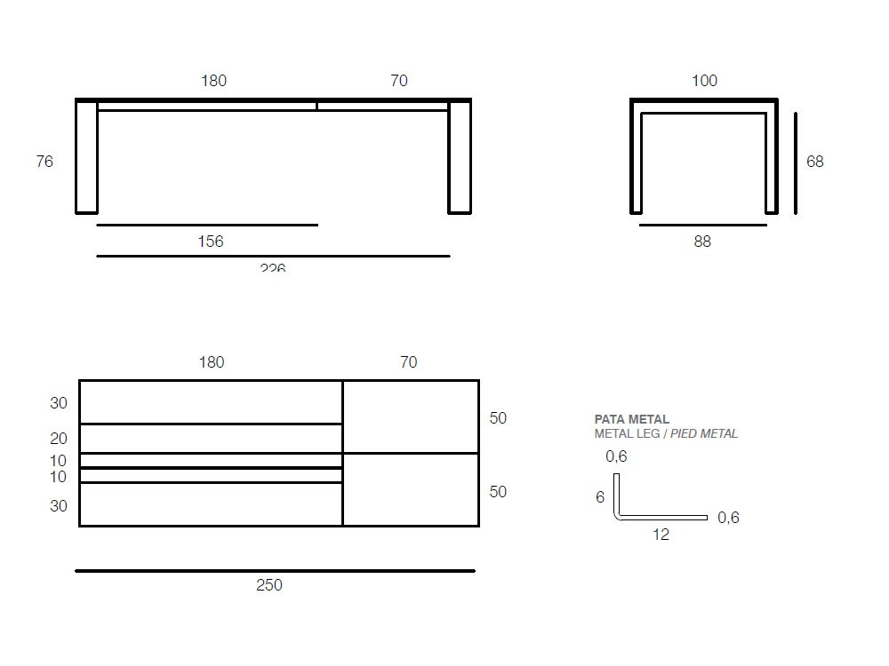 Mesa extensible Arch Cristal Lines de Vive - 7