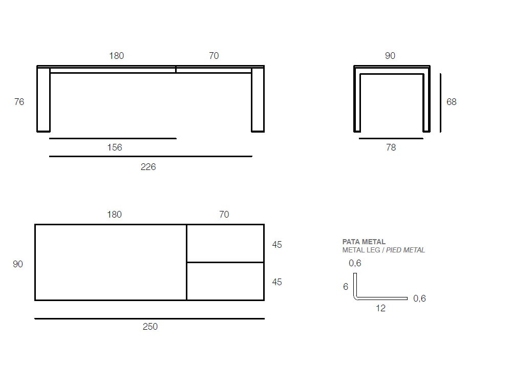 Mesa extensible Arch Porcelánico de Vive - 6