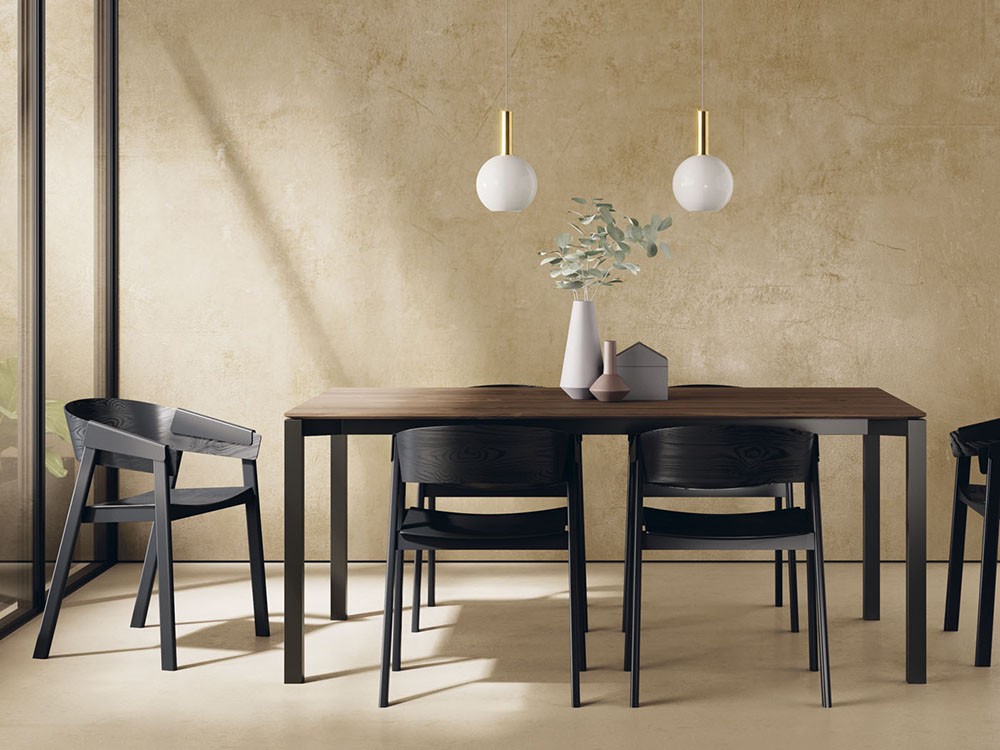 Mesa extensible Top Wood con sobre de chapa natural Vive - 2