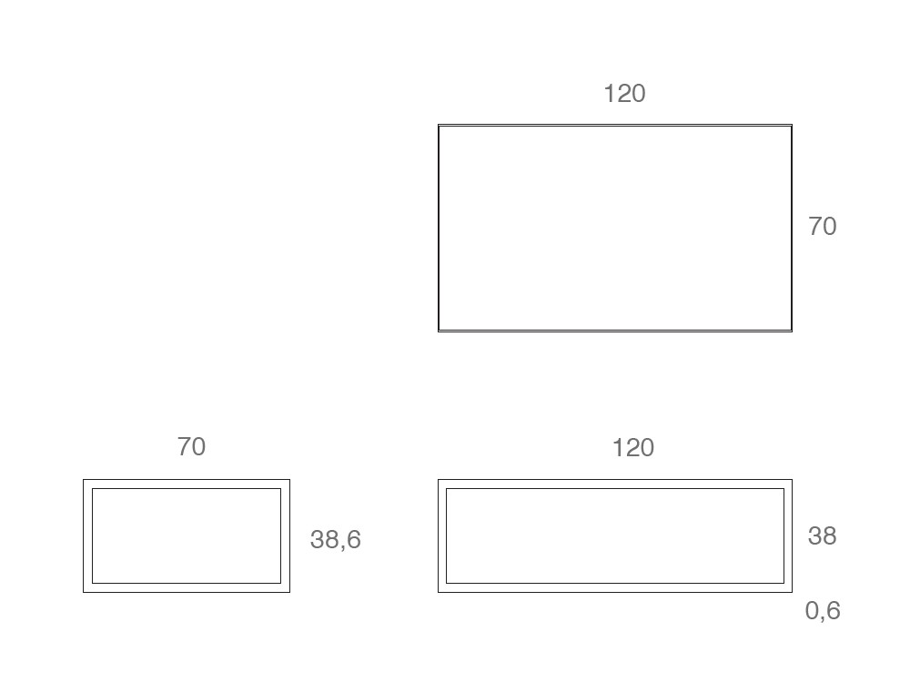 Mesa de centro Kub en chapa natural de Vive - 7