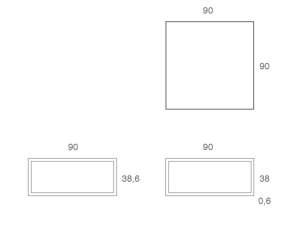 Mesa de centro Kub Cristal de Vive - 3