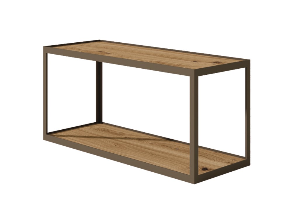 Mesa auxiliar Kub Wood de chapa natural Vive - 3