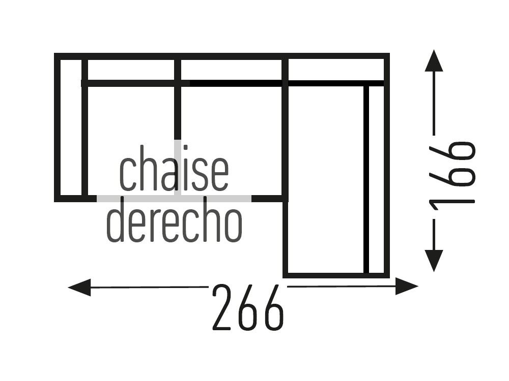 Sofá cama Grace con chaiselongue de Mopal - 3