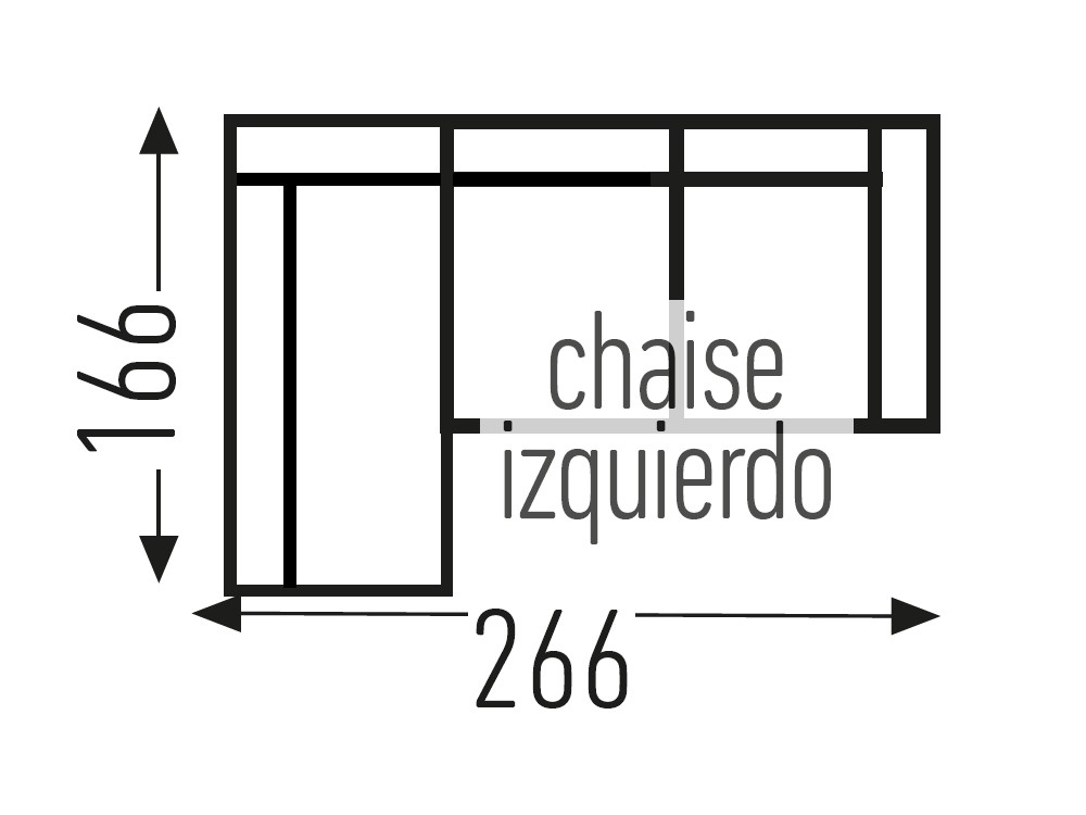 Sofá cama Grace con chaiselongue de Mopal - 4