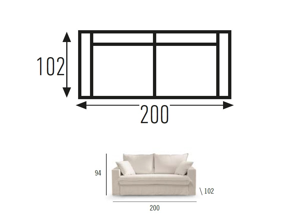 Sofá cama de apertura italiana Nadir de Mopal - 4