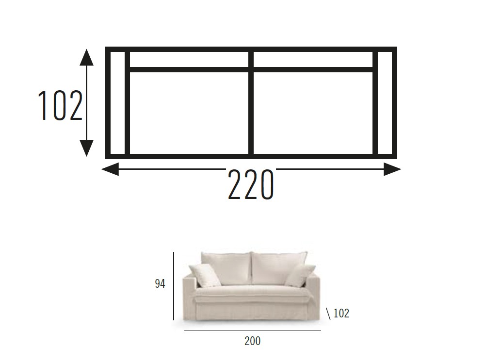 Sofá cama de apertura italiana Nadir de Mopal - 5