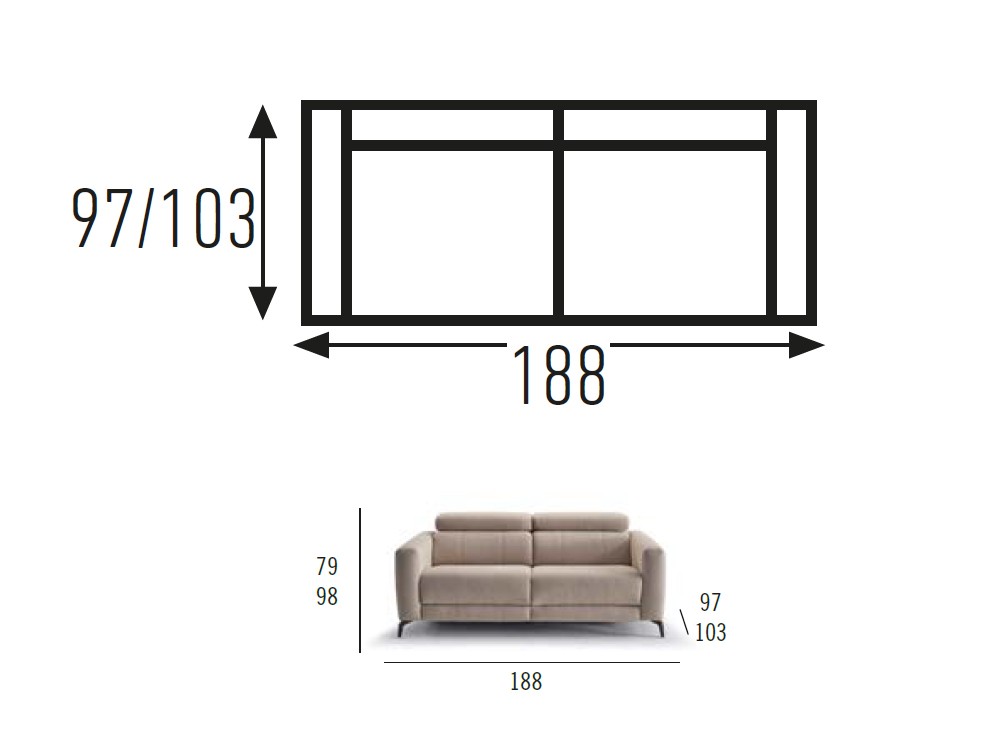 Sofá relax motorizado Mega de Mopal - 7