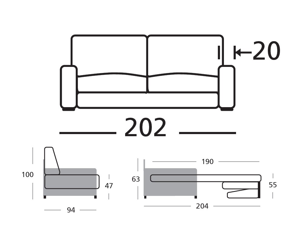 Sofá Cama Confort Plus Dover de Zardá - 7