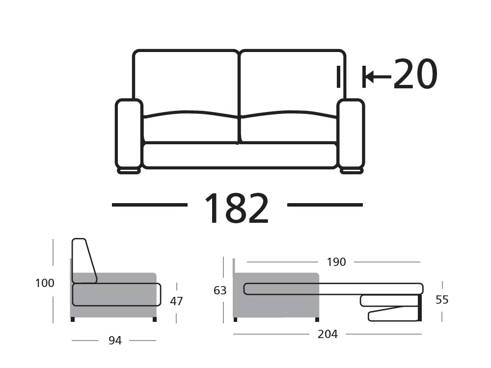 Sofá Cama Confort Plus Dover de Zardá - 6