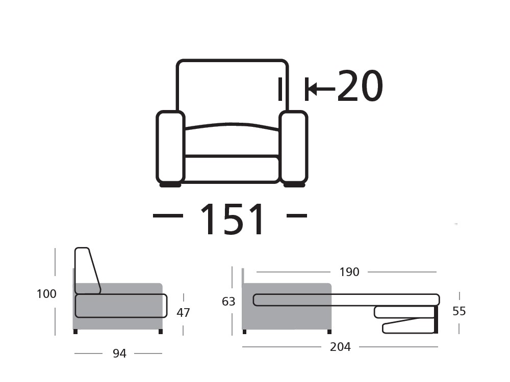 Sofá Cama Confort Plus Dover de Zardá - 5