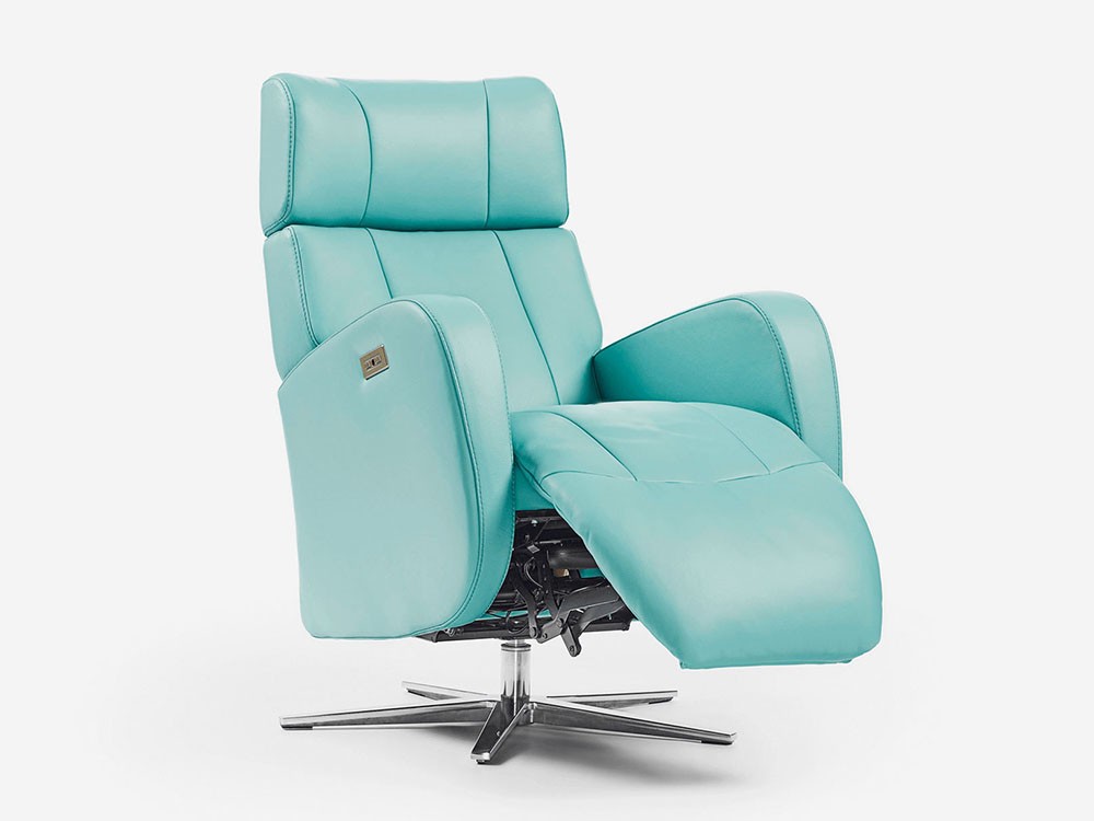 Sillón relax giratorio Oris Piel de Tajoma - 6