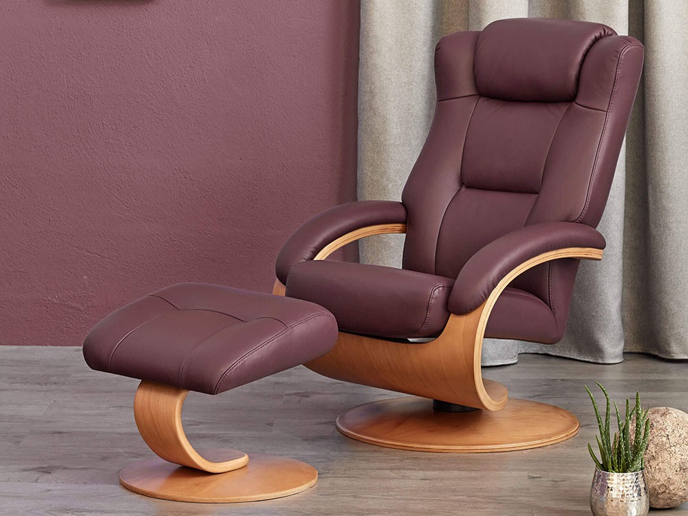 Butaca reclinable y giratoria Maxim Piel de Tajoma - 2