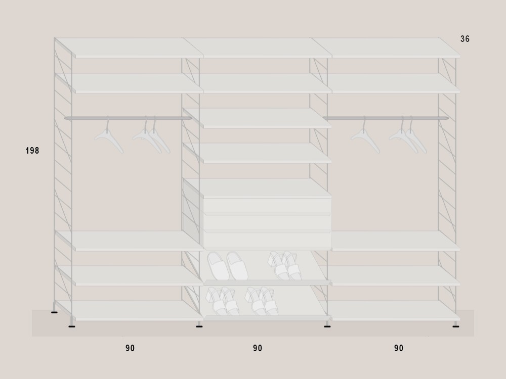 Vestidor Tria de acero Mobles 114 - 3