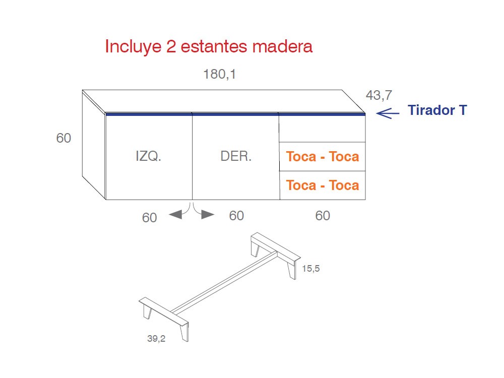 Aparador Roble nudoso Compact 6 de Vive - 10