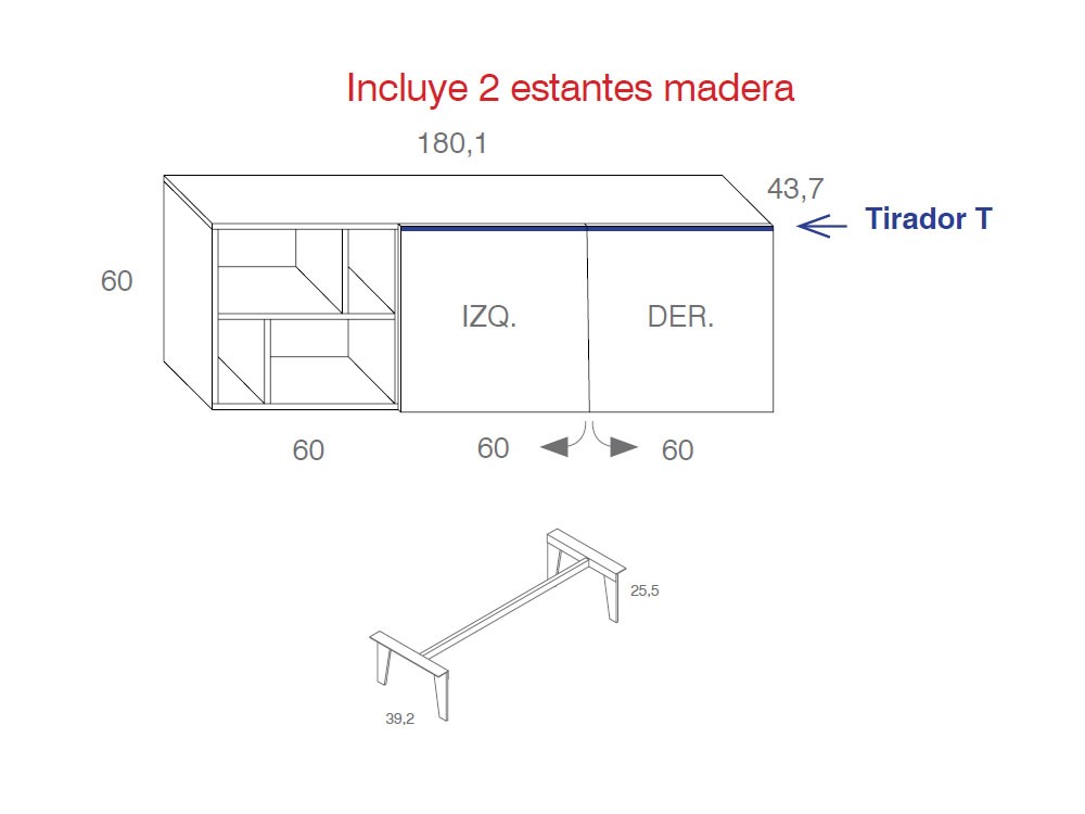 Aparador Roble y Espejo Compact 9 de Vive - 3