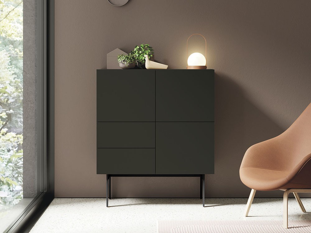 Aparador alto tipo cubo lacado Compact 14 - 5 Aparador alto tipo cubo lacado Compact 14 - 5