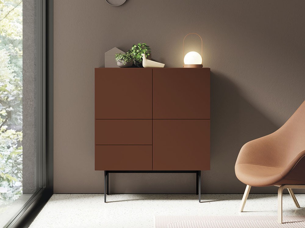 Aparador alto tipo cubo lacado Compact 14 - 7 Aparador alto tipo cubo lacado Compact 14 - 7